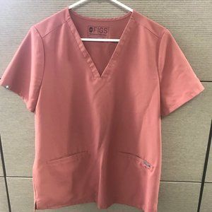 Figs Scrub Top Casma Medium Mauve